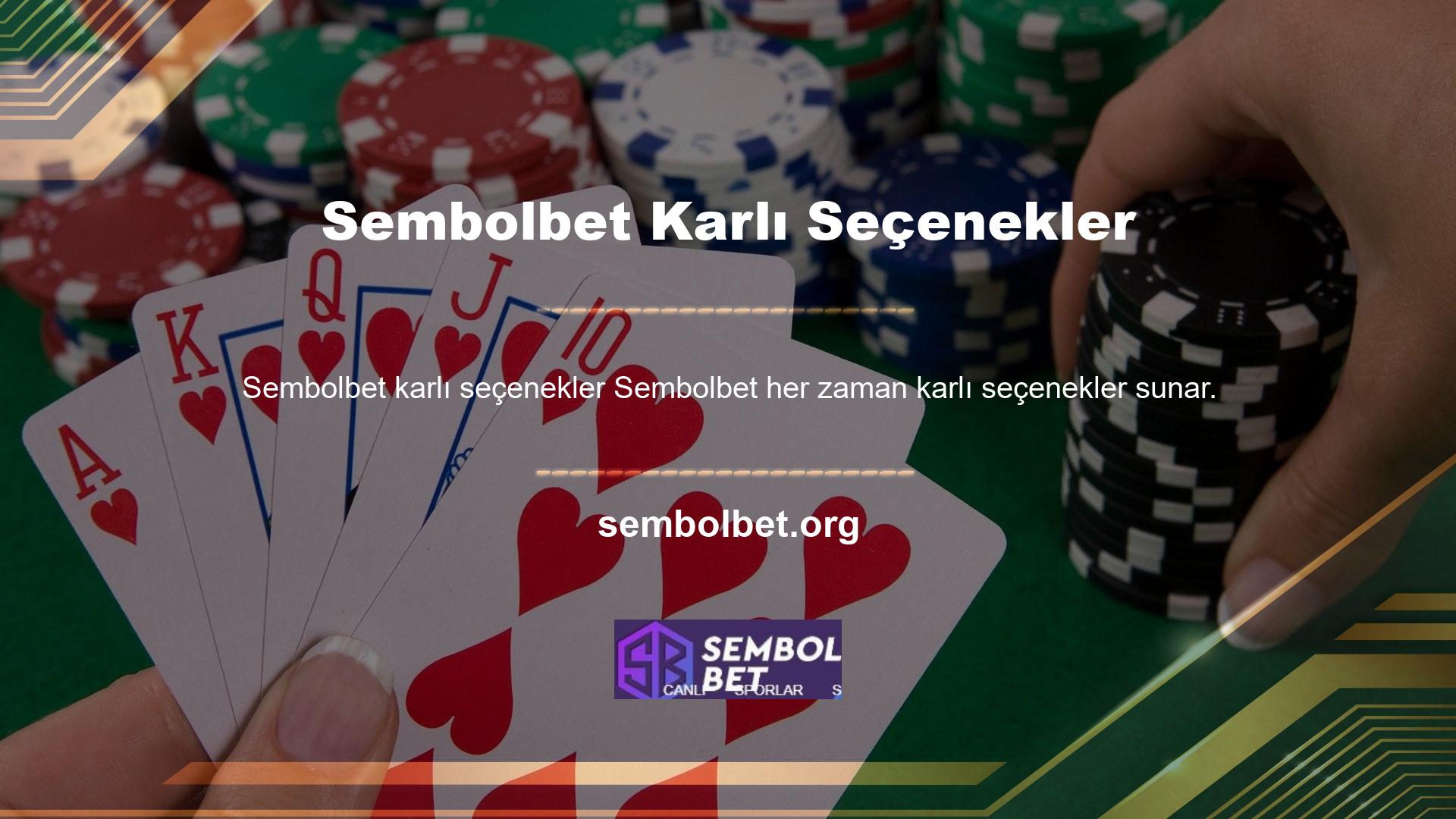 Sembolbet TV, oyun kategorisi başlığı altında bir düğme seçer